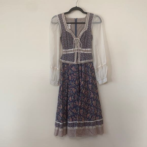 Gunne Sax Dresses & Skirts - Gunne Sax VTG 1970s RARE Print Birds & Bees Dress